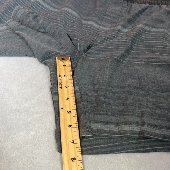 prAna Shorts Mens XXL Charcoal Gray Striped Slope Short Outdoors Hiking Stretch - Picture 10 of 11